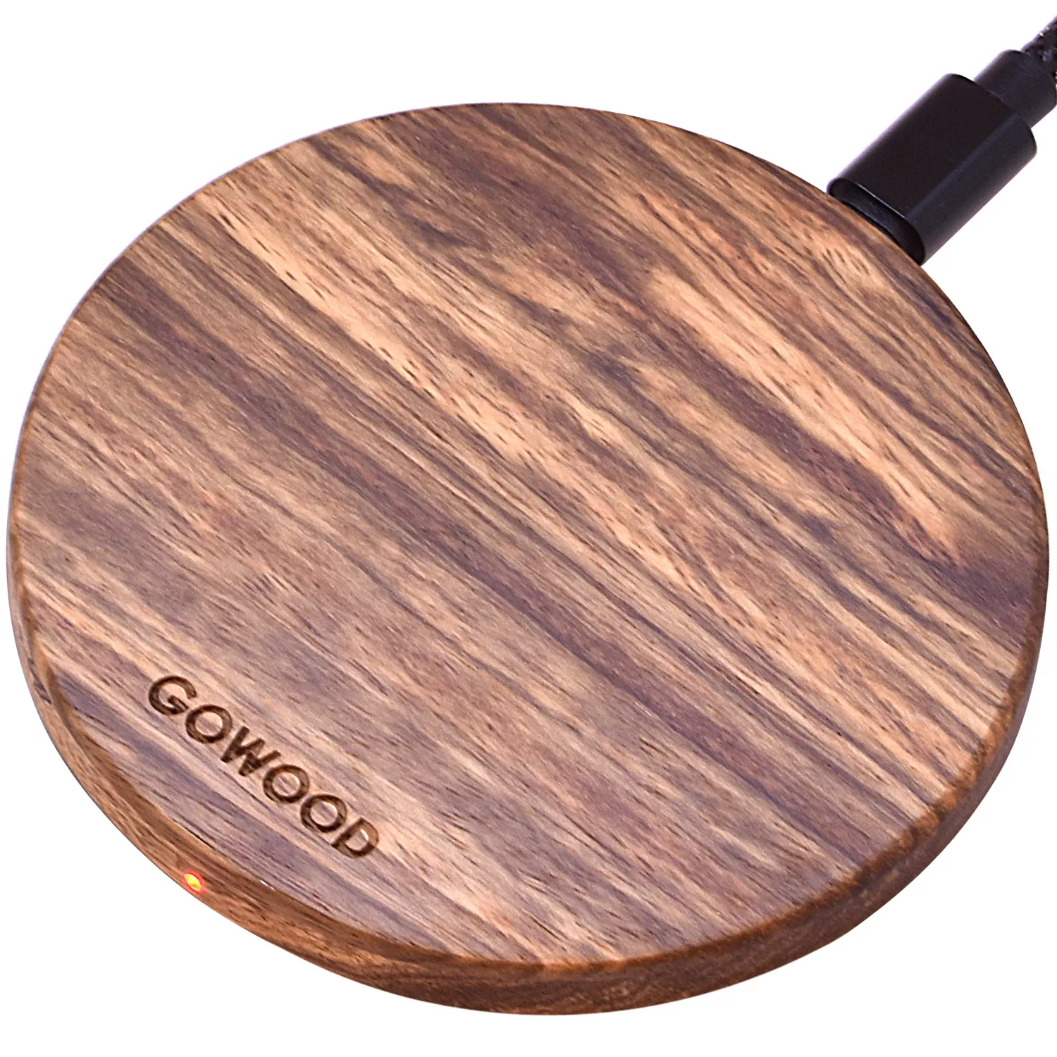 Fast Charge Zebra Wood Wireless Charger